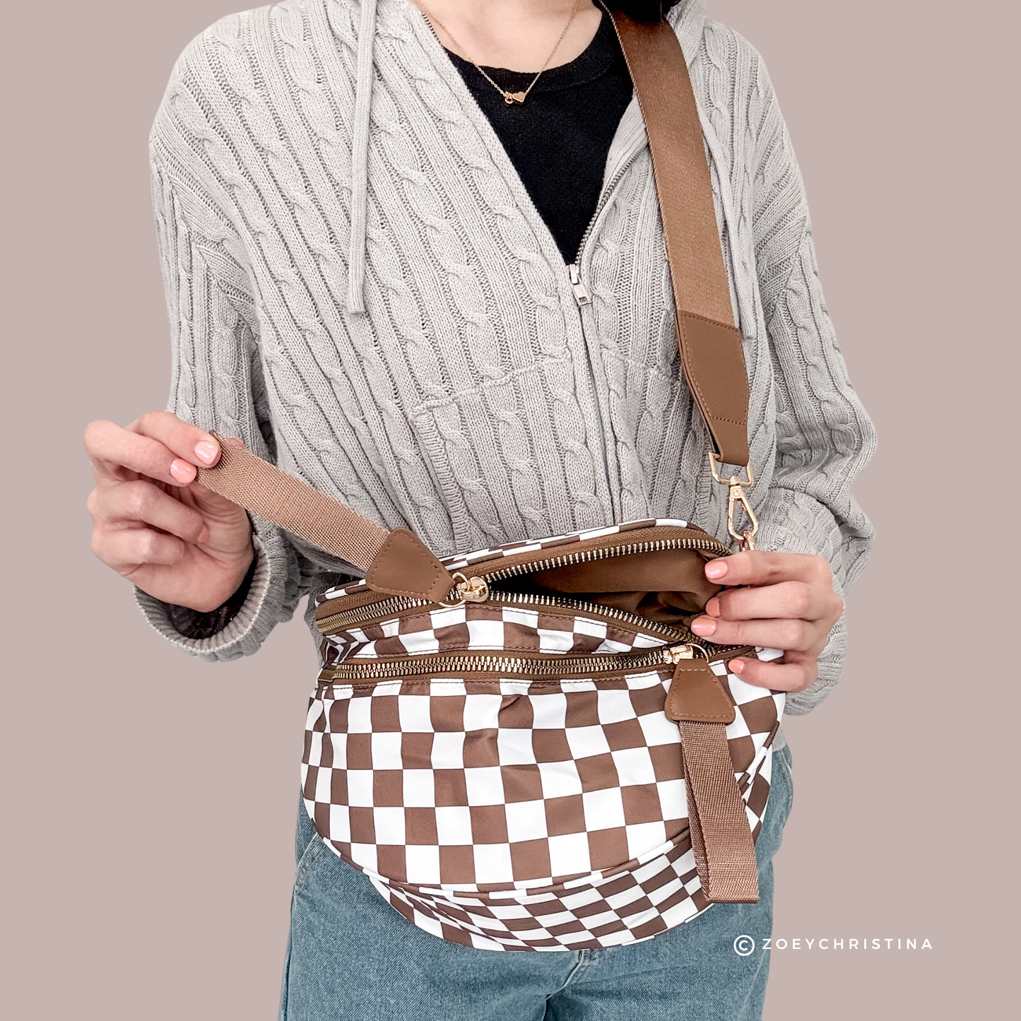 Crossbody Zipper Bag – 6 Colors, Removable Strap, Stylish