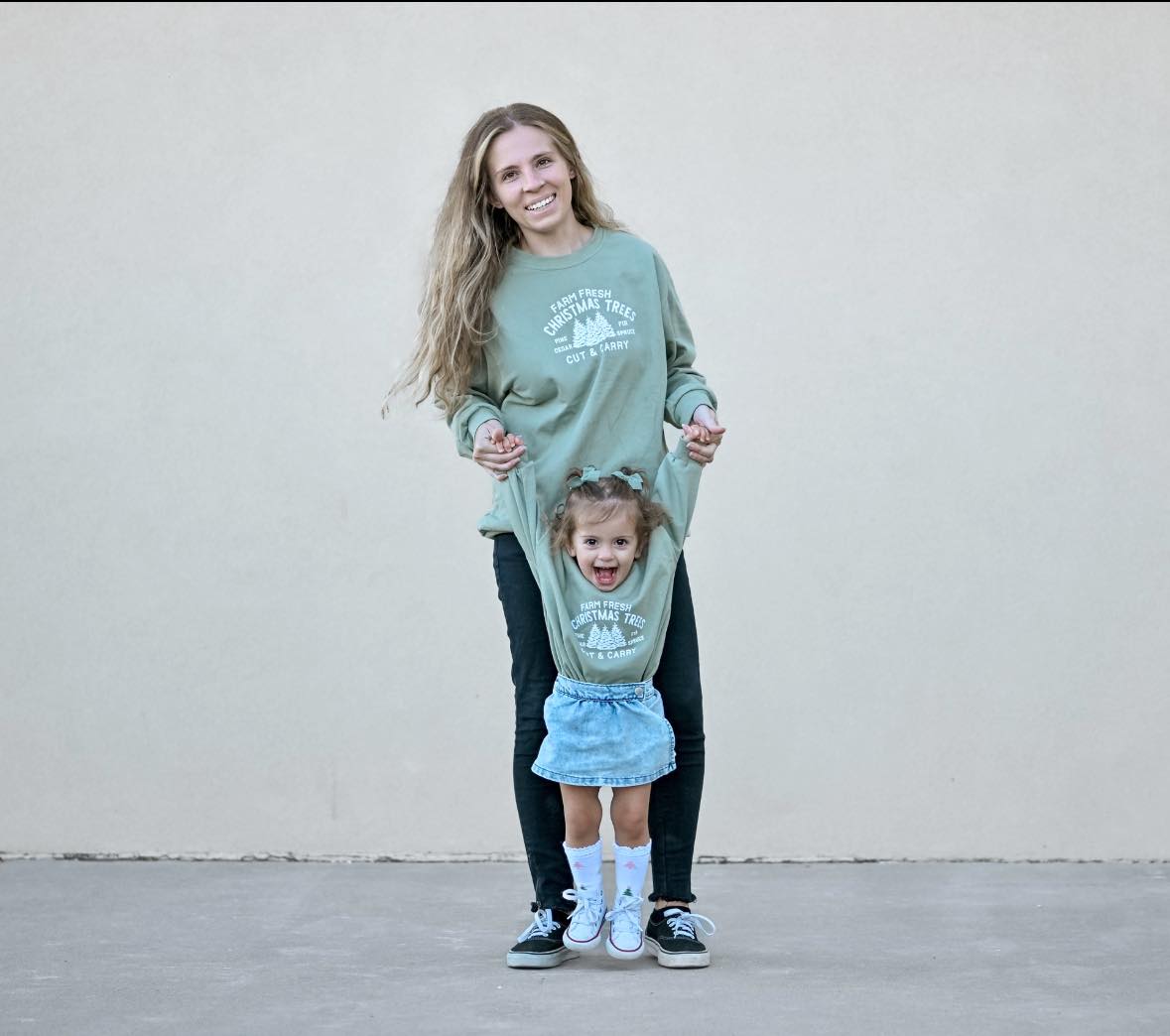 Adult Farm Fresh Christmas Trees Crewneck Sweatshirt