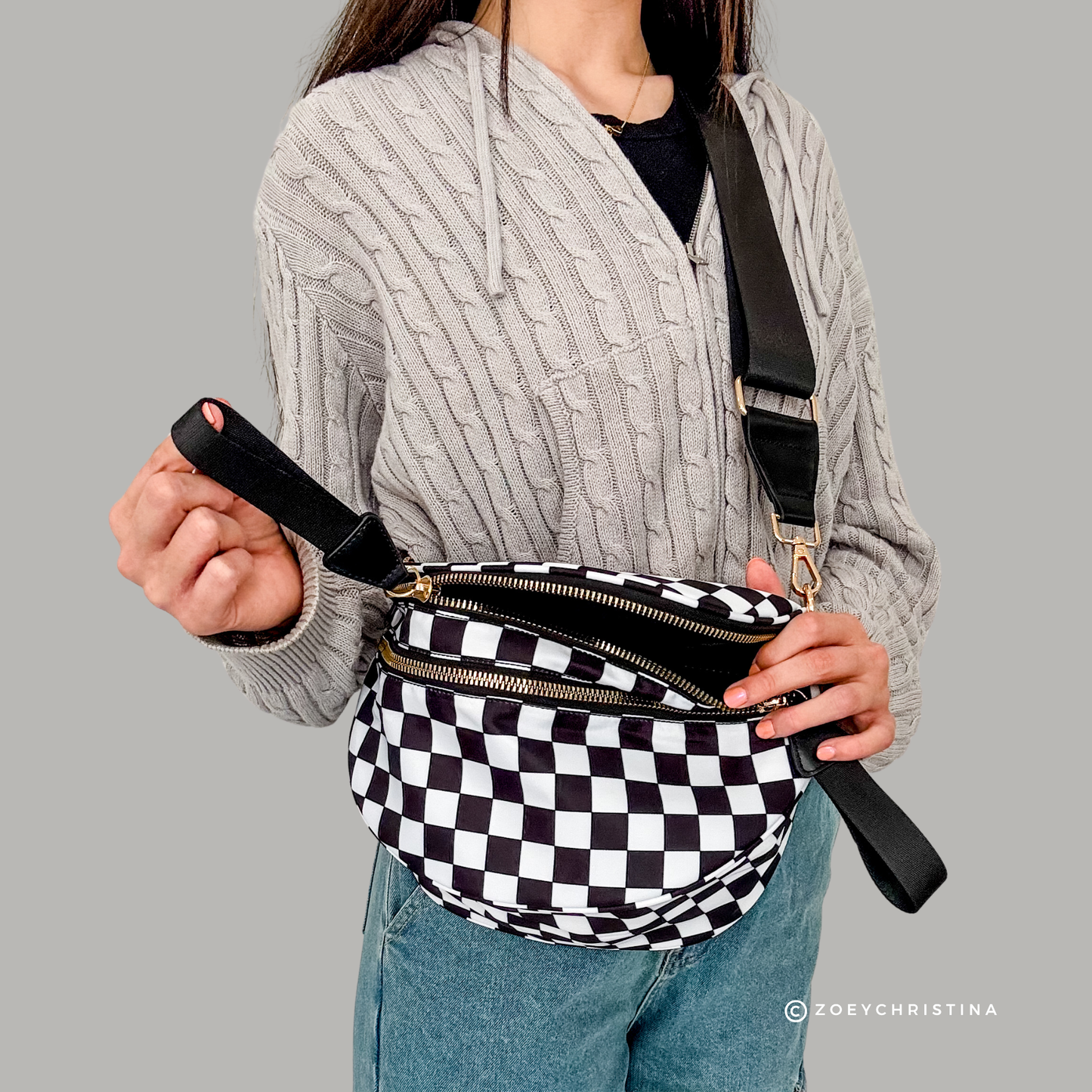 Crossbody Zipper Bag – 6 Colors, Removable Strap, Stylish