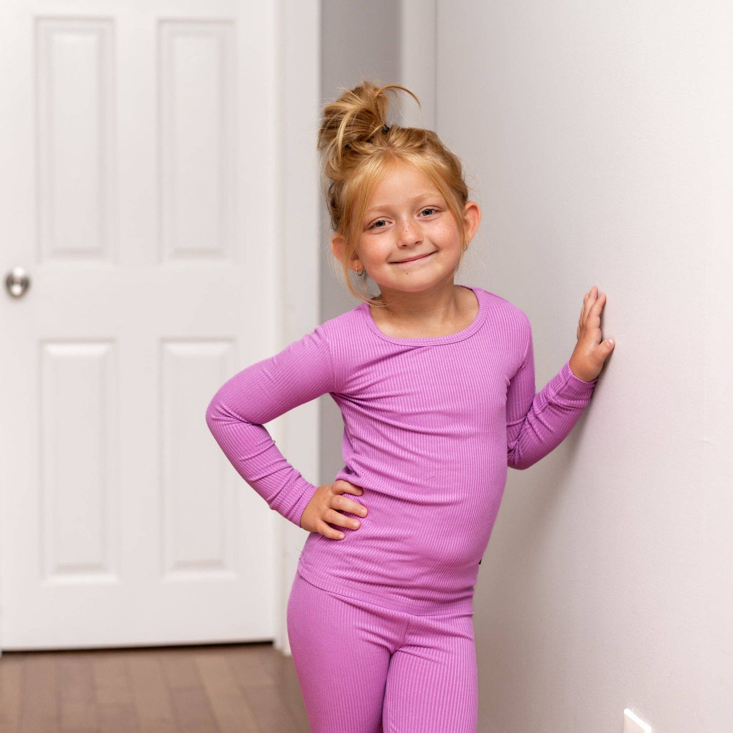 Lilac Ribbed 2 piece Bamboo PJ's