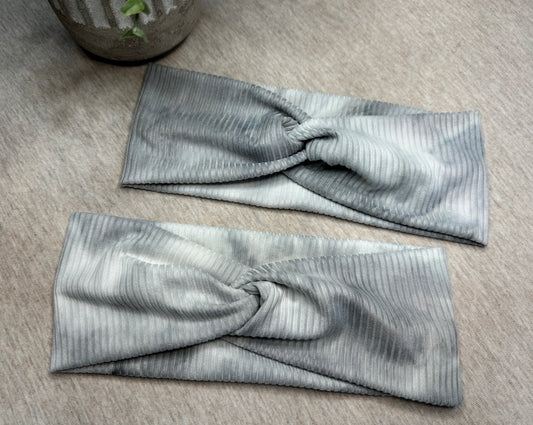 Grey Tie-dye Headband