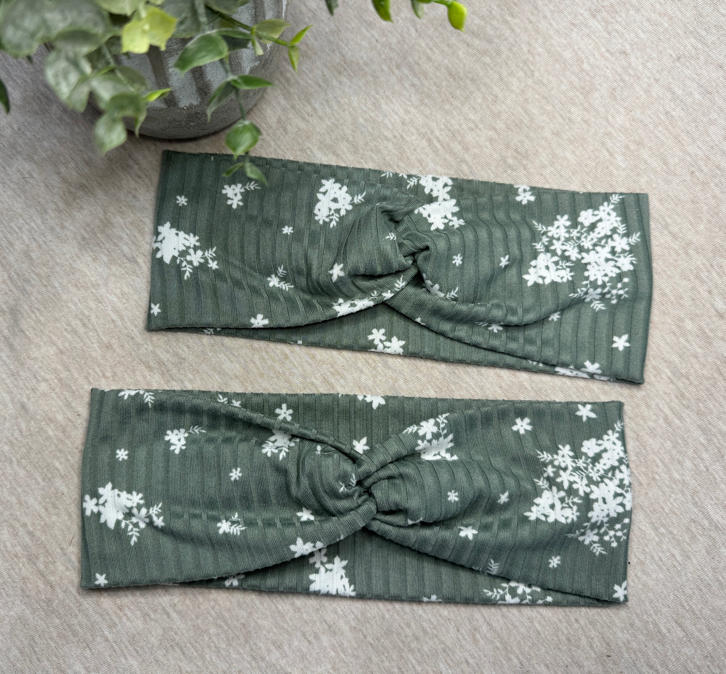 Green Flower Headband