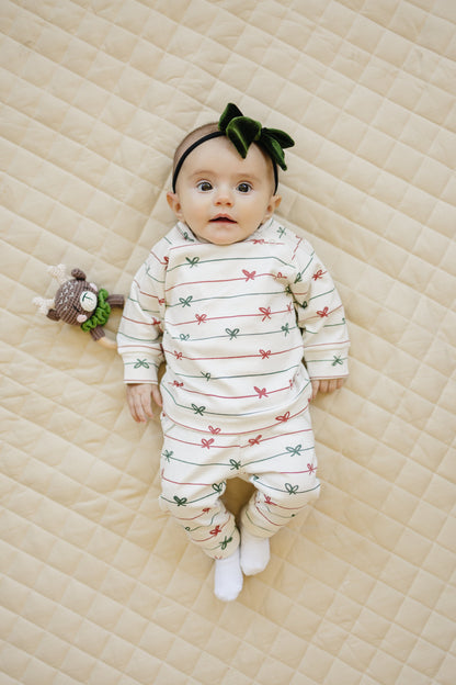 Tied with a Bow Christmas Organic Cotton Set