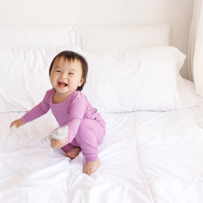 Lilac Ribbed 2 piece Bamboo PJ's